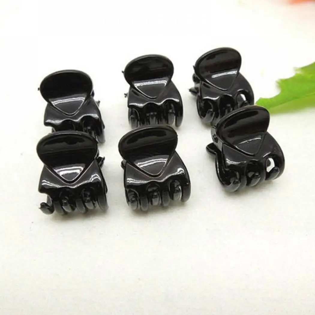 plastic Headwear Girls and material Clip Casual Mini Fashion Grip Hair Black Made Solid durable Plastic sturdy of | Детская одежда и