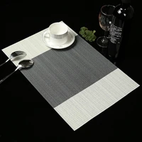 1pc fashion pvc placemat non slip plastic rectangle table mat water proof dining plate dish coaster cushion kitchen accessories