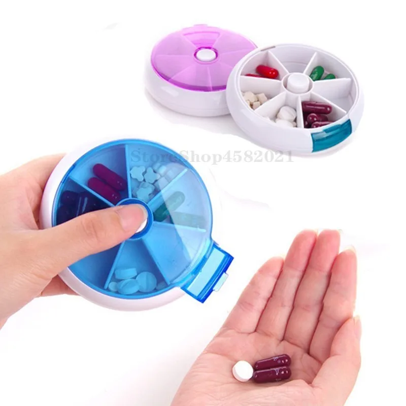 Недельный крутящийся таблетки туристическая таблетница сплиттер Организатор