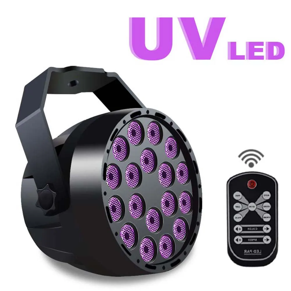 Светодиодный сценический прожектор 3 х18 RGB DMX512 для дискотеки с дистанционным