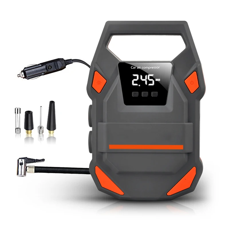 Цифровой насос для накачивания велосипедных шин 12 В портативный воздушный