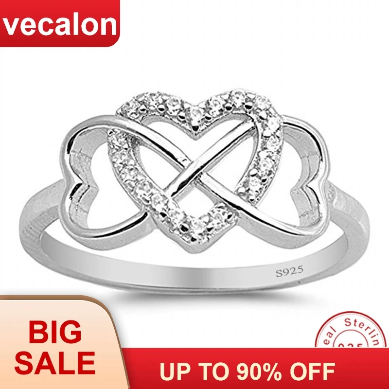 Кольцо женское серебряное с фианитом 5 А|heart to heart|wedding band ringband ring |