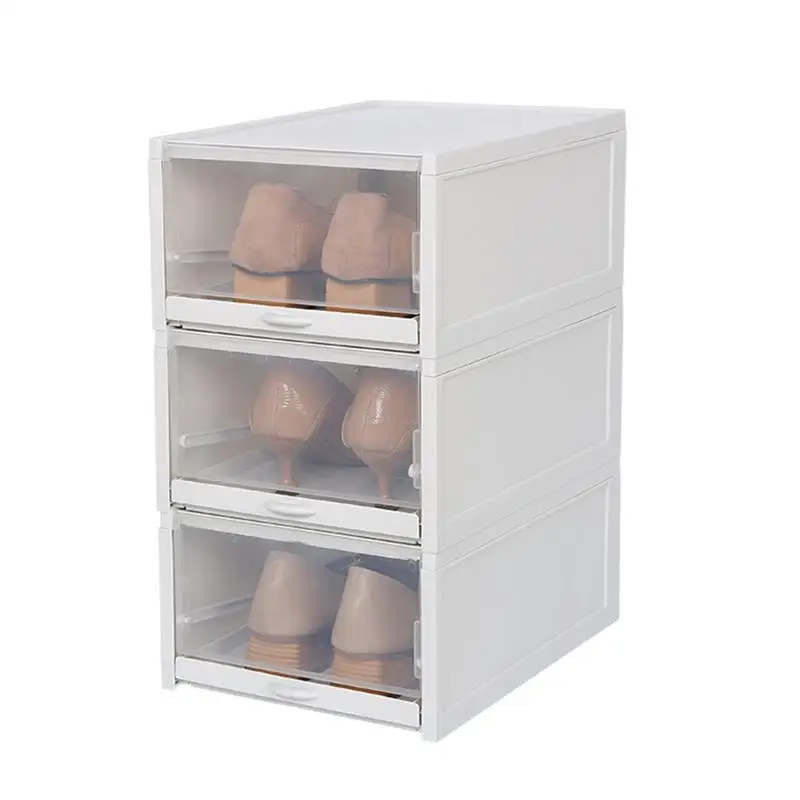 Новый бытовой прозрачный ящик тип коробка для хранения Складная Штабелируемая