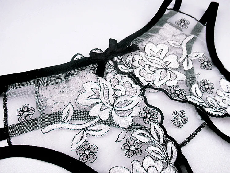 Gutighala 2019 New Women Sexy Panties Lace Embroidery Open Crotch Womens Briefs Panty Low-waist Plus Size Lingerie | Тематическая