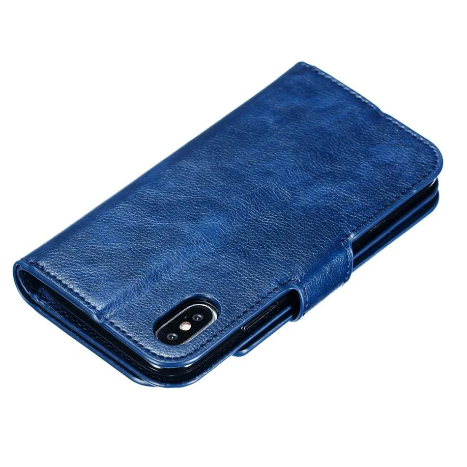 Kisscase флип Чехлы кожаные чехлы для iPhone 7 8 Plus 6 SE S 5s XS MAX XR X Классический Стиль Флип
