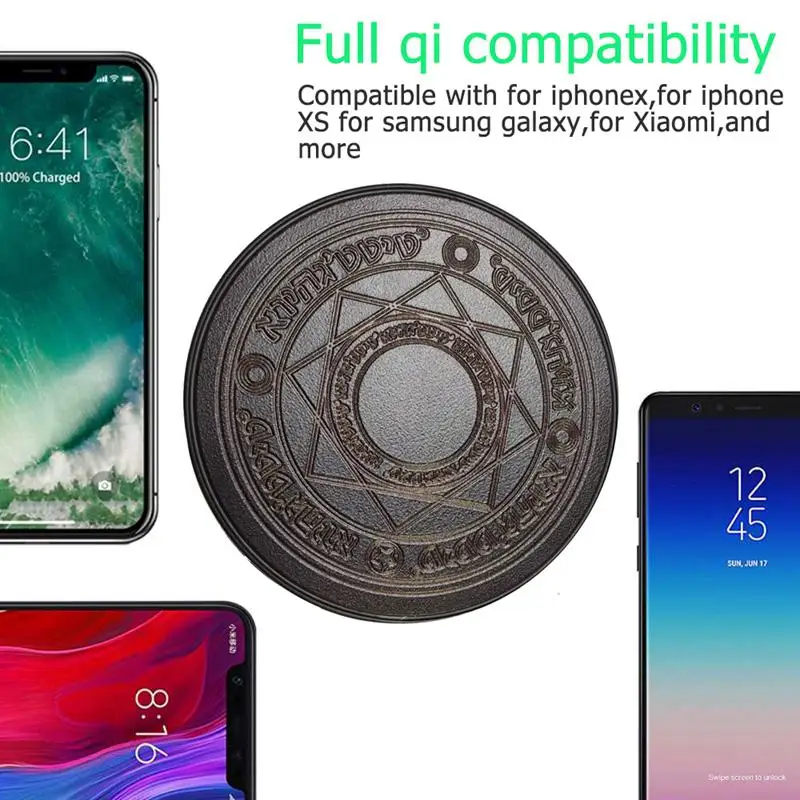 Волшебное Беспроводное зарядное устройство ультратонкий 10 Вт для IPhone 8 Plus X XR Xs XsMax
