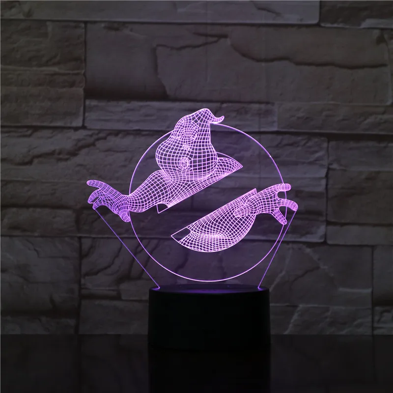 Подарок на Хэллоуин прикосновение настольная лампа 7 цветов меняющаяся 3d Новинка