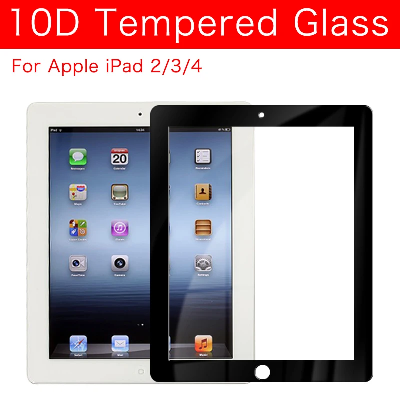 10D защитное стекло из закаленного стекла i pad для ipad2 ipad3 ipad4 Защитная пленка экрана