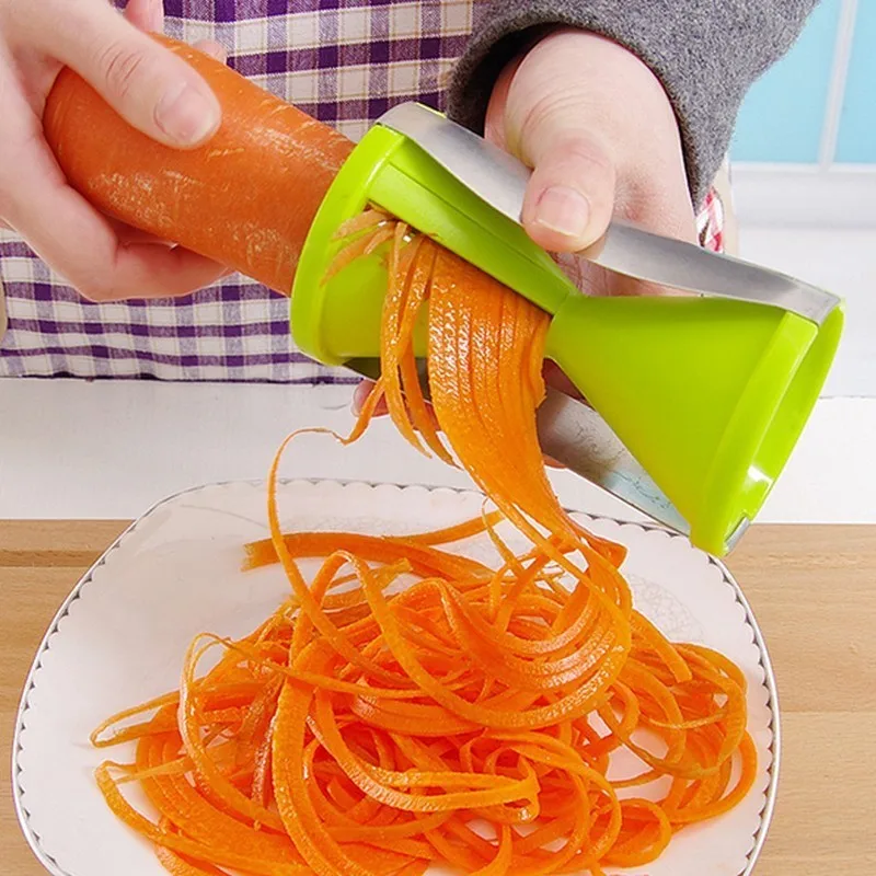 Спиральный измельчитель нож Rallador De Verduras Vegetales морковная Терка Cortador Vagetable Chips Maker