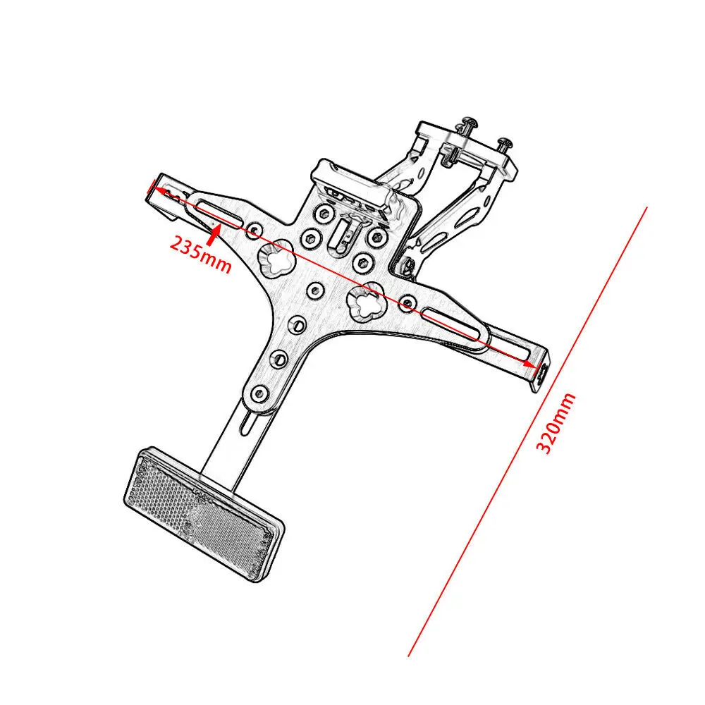 Запчасти для мотоциклов задний регулируемый держатель номерного знака