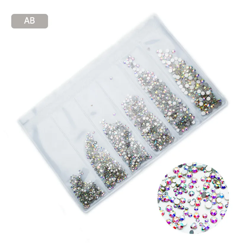 1440 шт. стеклянные стразы для ногтей дизайна Стразы украшения камни TZ1002|Стразы и