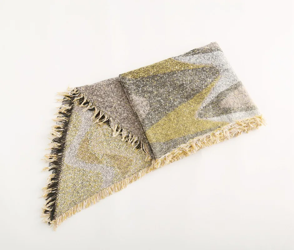 Оптовая продажа модное длинное кашемировое одеяло квадратный шотландский