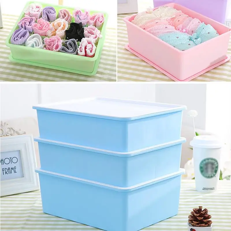 1pc Plastic Storage Bra Boxes Multi-Function Home Bedroom Wardrobe Underwear Pants Debris Finishing | Дом и сад