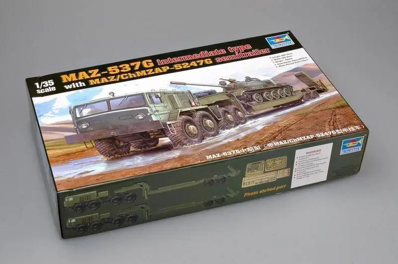 Trumpeter 1/35 00211 MAZ-537G Mid с полуприцепом | Игрушки и хобби