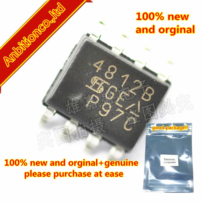 10 шт. 100% новый и оригинальный SI4812BDY SI4812 SI4812BDY-T1-E3 4812B SOP8 N-Channel 30-V (D-S) MOSFET с Schottky Diod rin на складе