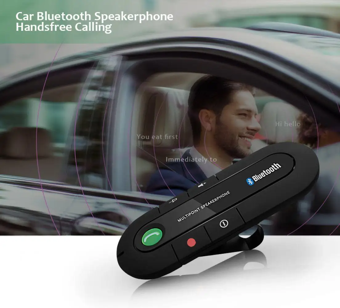 ANLUD Bluetooth громкой связи автомобильный комплект беспроводной спикер телефон MP3
