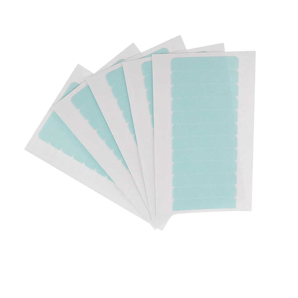 60 pcs Pre-Cut Double Sided Adhesive Super Tape for Skin Weft &amp Hair Extensions Blue 4x0.8cm | Шиньоны и парики
