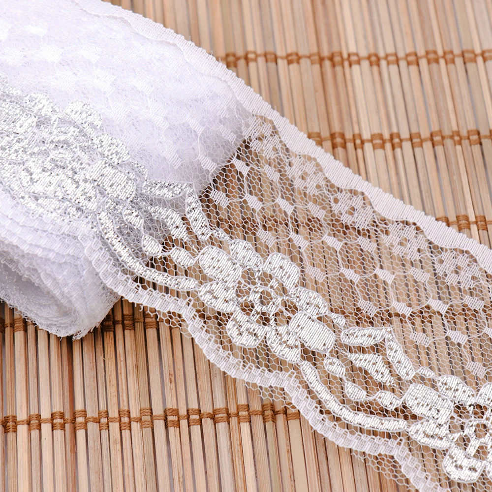 5 м белая кружевная лента красивая ткань отделка для DIY Вышитые Швейные платья