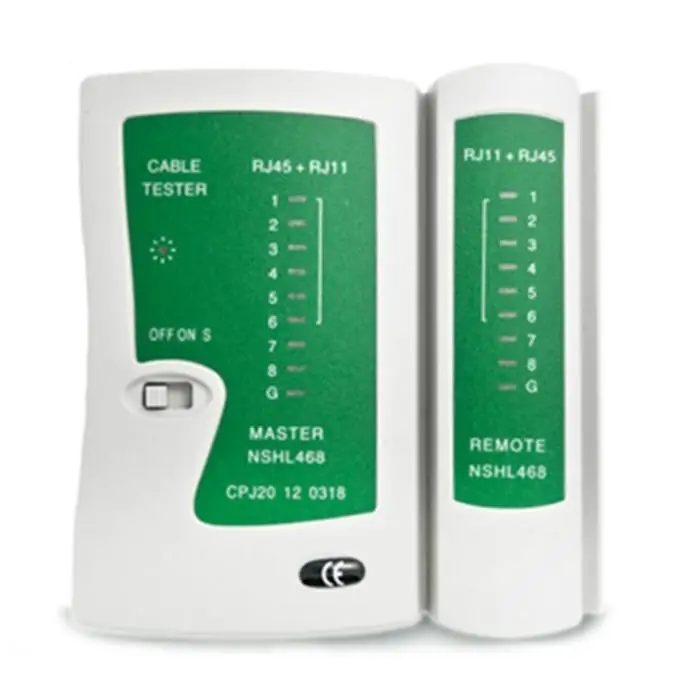 Многофункциональный сетевой инструмента тестирования RJ45/RJ11 кабель Белый