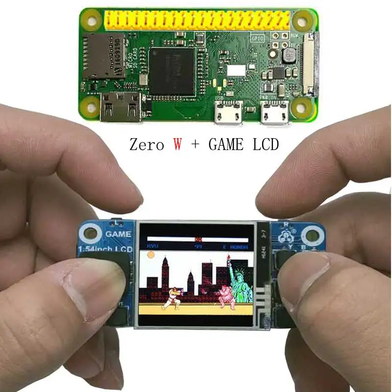 Raspberry Pi zero W Pi0 с мини игровым ЖК экраном 1 54 дюйма|Демонстрационные стенды| |