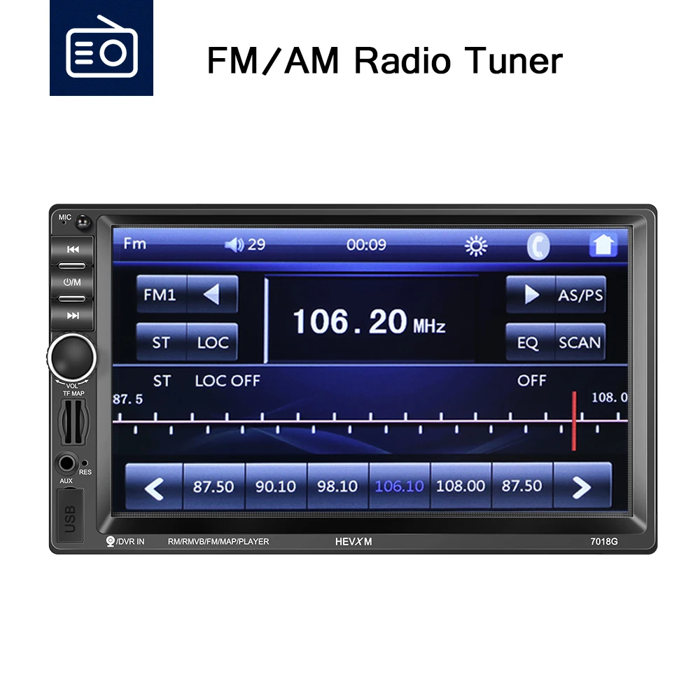 Onever Bluetooth автомобильный стерео цифровой In-Dash 2-Din GPS навигация аудио 7 дюймов с TF USB
