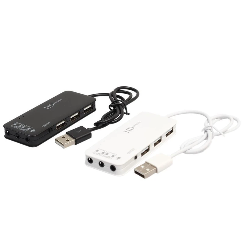 3 порта Usb 2 0 концентратор внешний 7.1Ch звуковая карта гарнитура микрофон адаптер