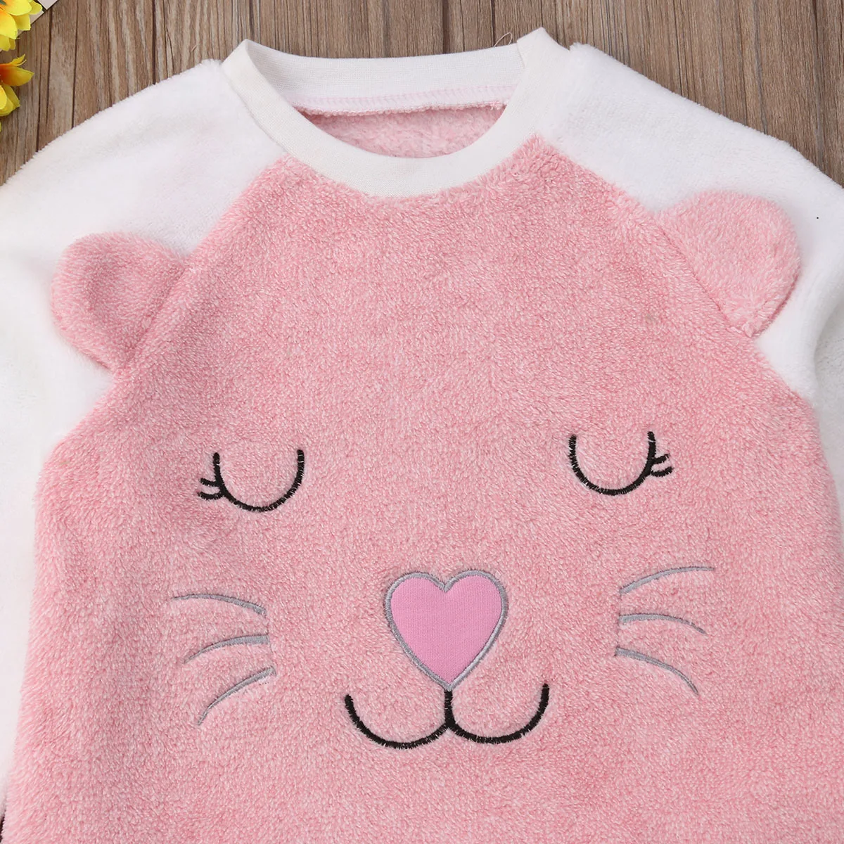 Baby Warm Soft Pajamas Clothes Sets Toddler Babies Girls Cartoon Top Pants Warming Outfits Sleepwear Homewear 0-3T | Детская одежда и