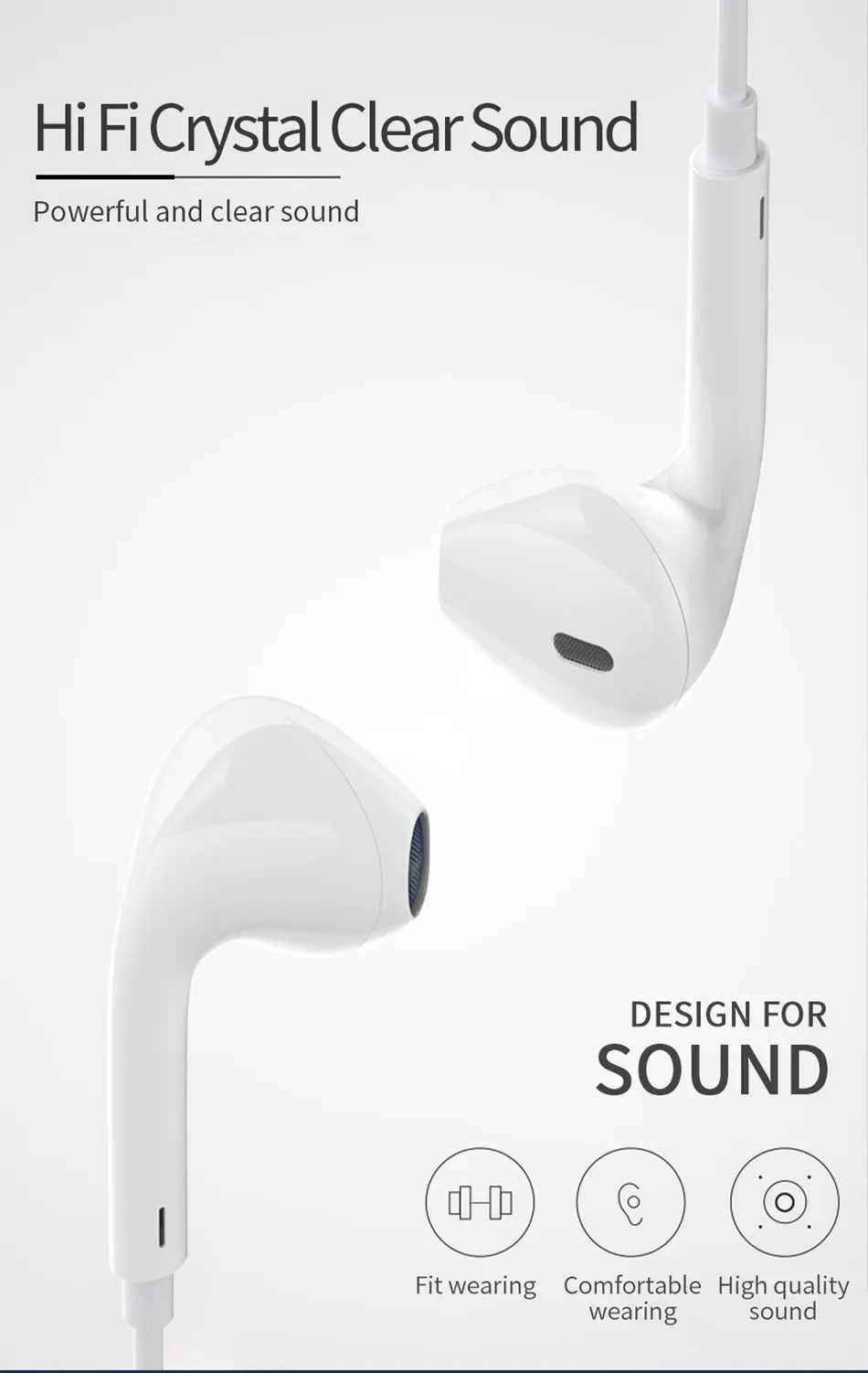 Беспроводные спортивные наушники WIWU Bluetooth для iPhone Hi-Fi стереонаушники бега
