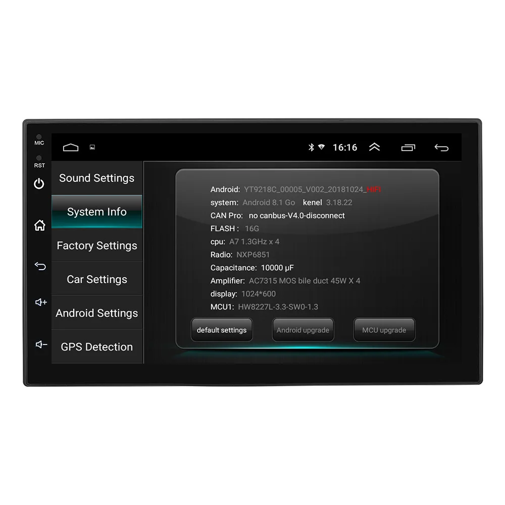 Универсальный Автомобильный мультимедийный плеер 2 Din радио Android 8 1 GPS навигация