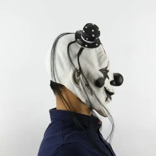 Роскошная страшная маска клоуна взрослые латексные белые волосы костюмы на