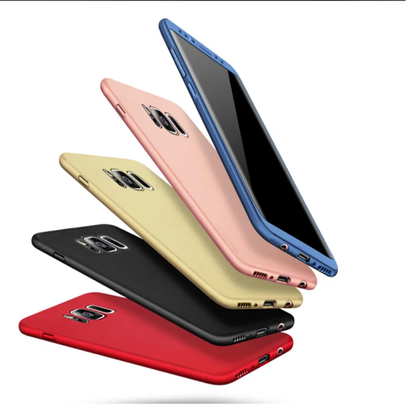 Роскошный ударопрочный чехол для телефона на 360 градусов Samsung Galaxy S8 S9 Plus Note 8 9