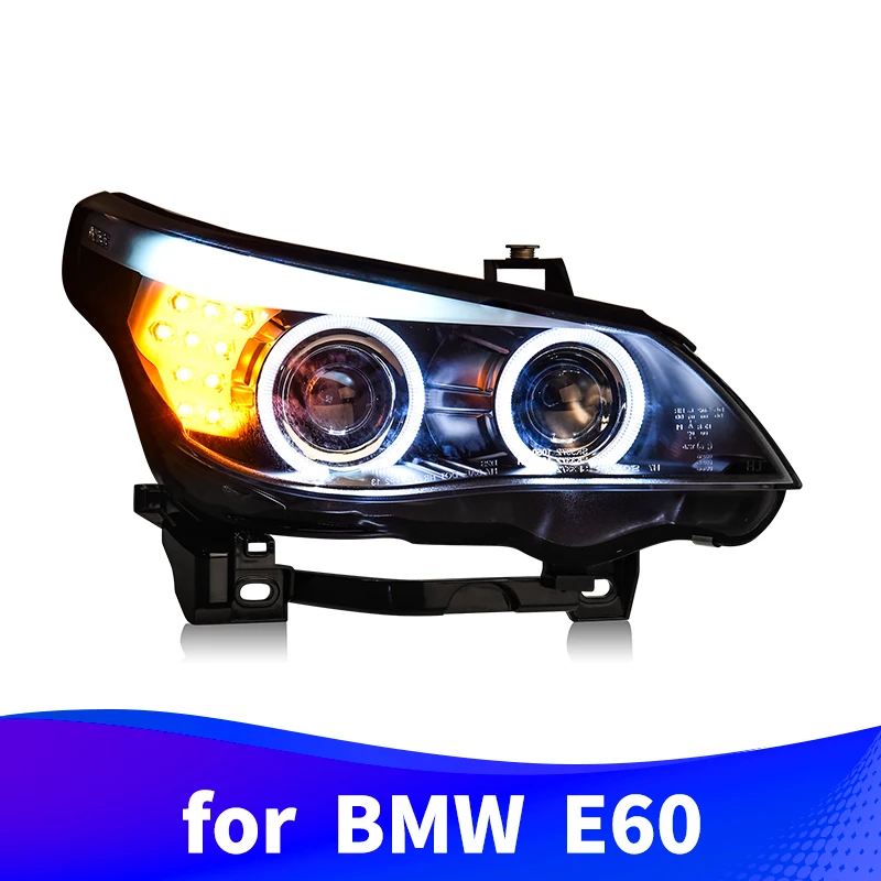 Фара в сборе для BMW 5 Series E60 2003 2010 523i 530i светодиодный DRL ореолов сигнал