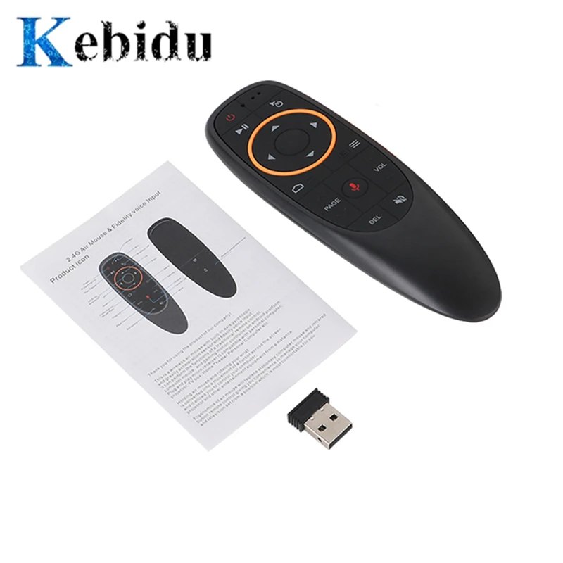 Kebidu G10 2 4G USB приемник Air Mouse Голосовое управление с G10s для гироскопа зондирования
