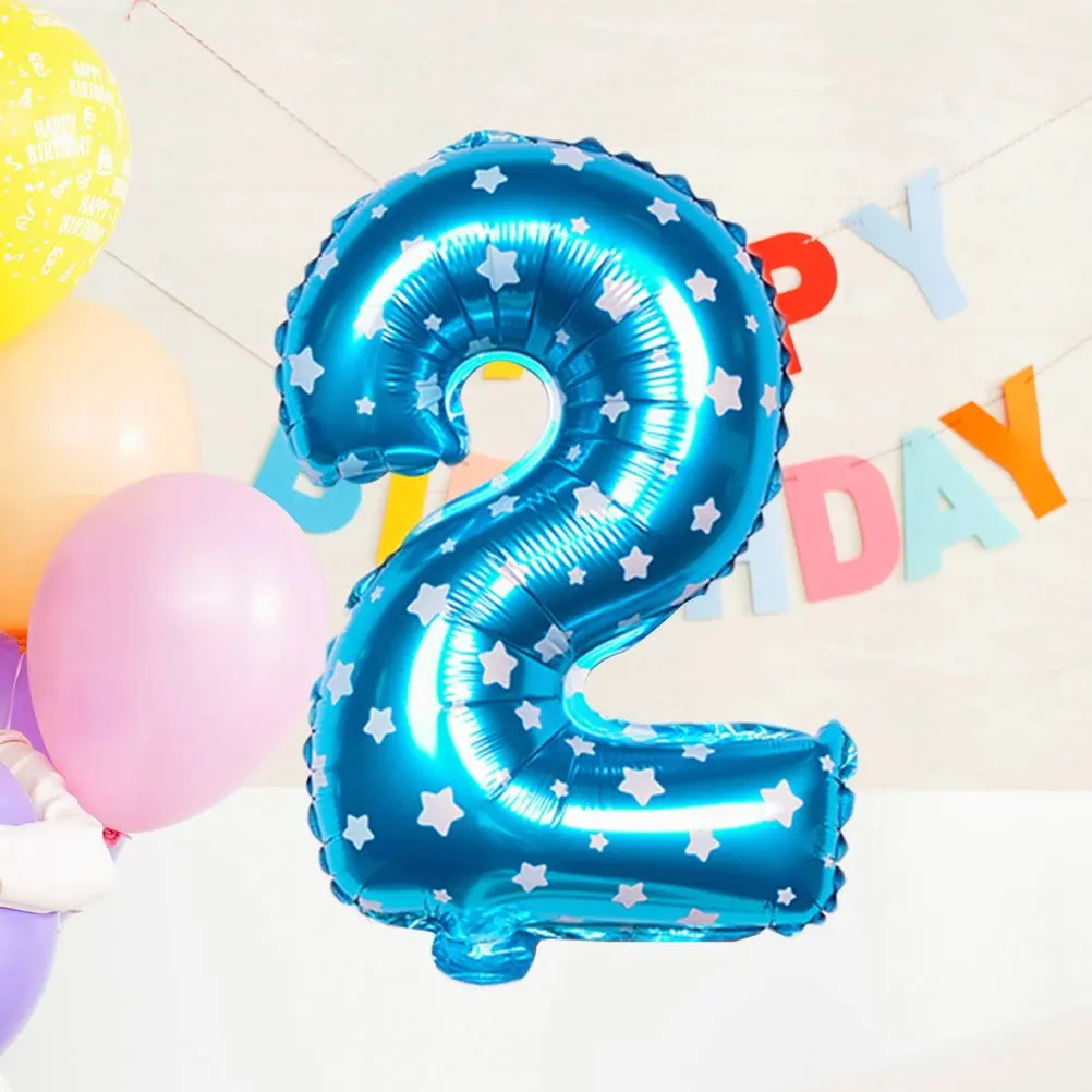 ZLJQ baby boy Happy 2nd день рождения латексные воздушные шары 32 дюймов номер фольги