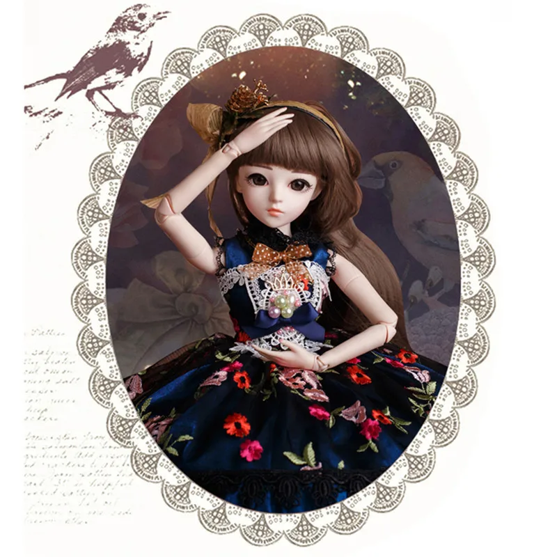 60 см BJD куклы новое поступление Reborn с наряд элегантное платье парики обувь шляпа