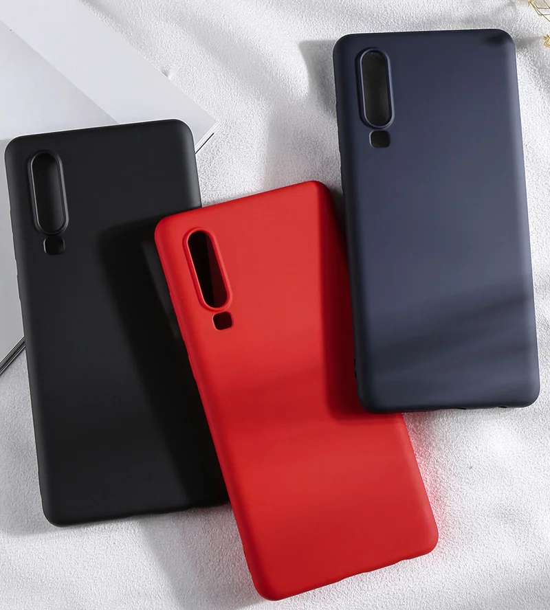 Жидкий силиконовый чехол X Level для Huawei P30 Pro Lite тонкий защитный из мягкого гелевого