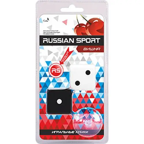 Ароматизатор подвесной Azard &quotRussian Sport Игральные кубики&quot Вишня (RS 16)|Детали и