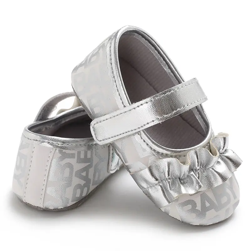 

New Arrival Summer Newborn Baby Girls Single Shoes Letters Print Princess Anti-Skid Soft Casual Non-slip Shoes for Kids Baby