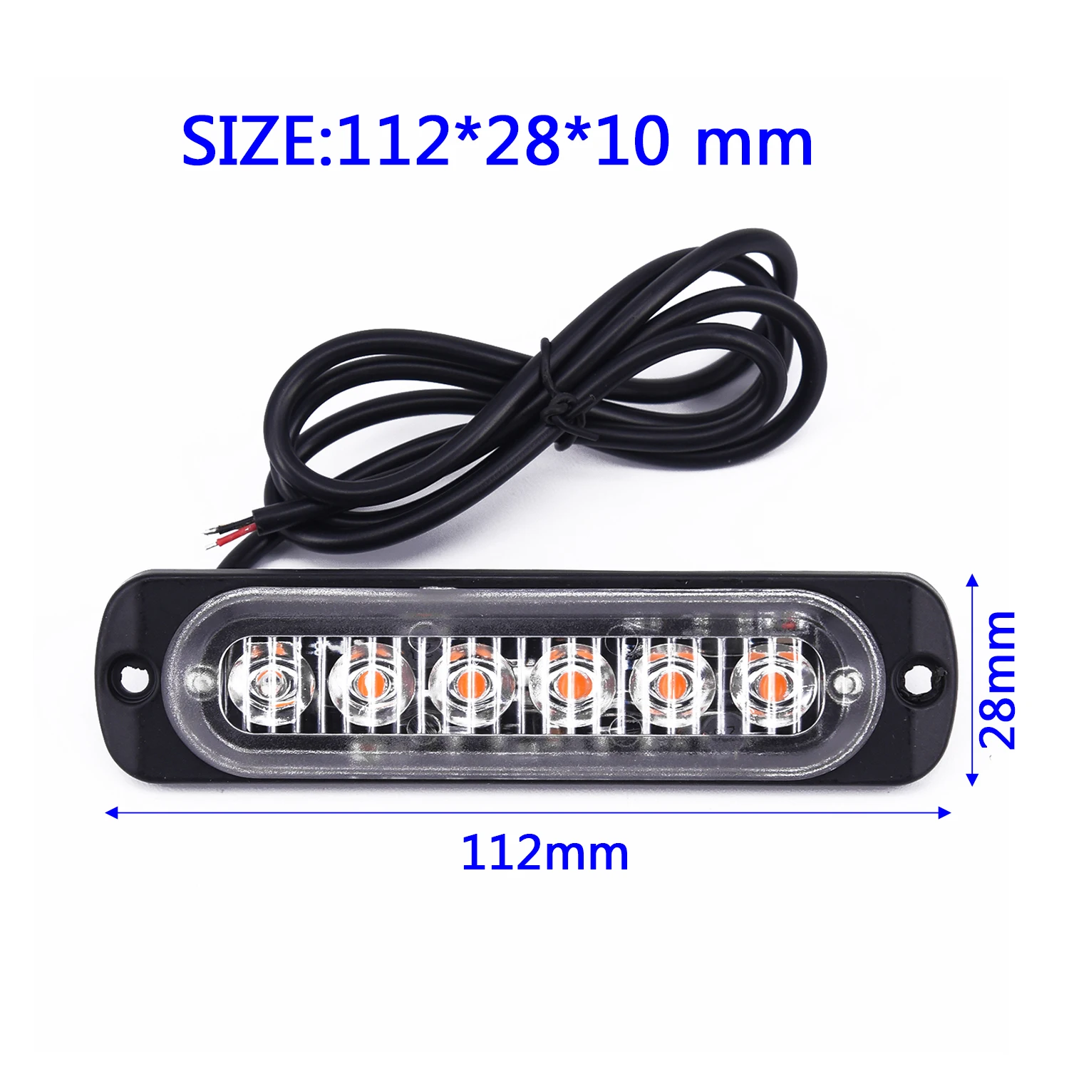 Auxting 2X-10X Янтарный 6LED Автомобиль Грузовик Мотоцикл аварийный Маяк Предупреждение
