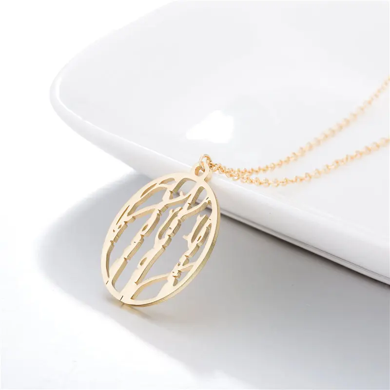 Fashion Tree of Life Round Pendant Necklace Gold Silver Color Hollow Bijoux Collier Elegant Women Jewelry Gifts | Украшения и