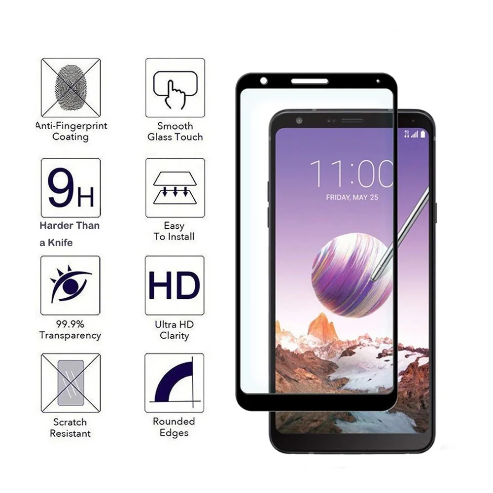 Защитное стекло закаленное 9H для LG Stylo 5/ Q 4 Q710MS /Q Stylus Защитная пленка ЖК экрана 0 3