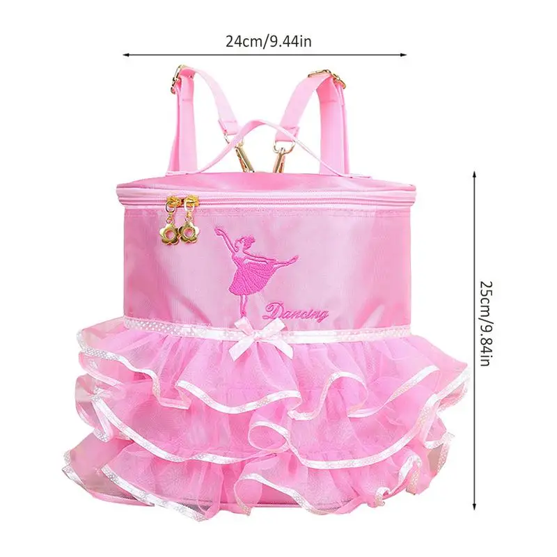 Ballerina Ballet Tutu Dress Dance Bag Backpack Handy Pouch School For Children Girls Cute Student Kids Backpack Bags Kid Girl