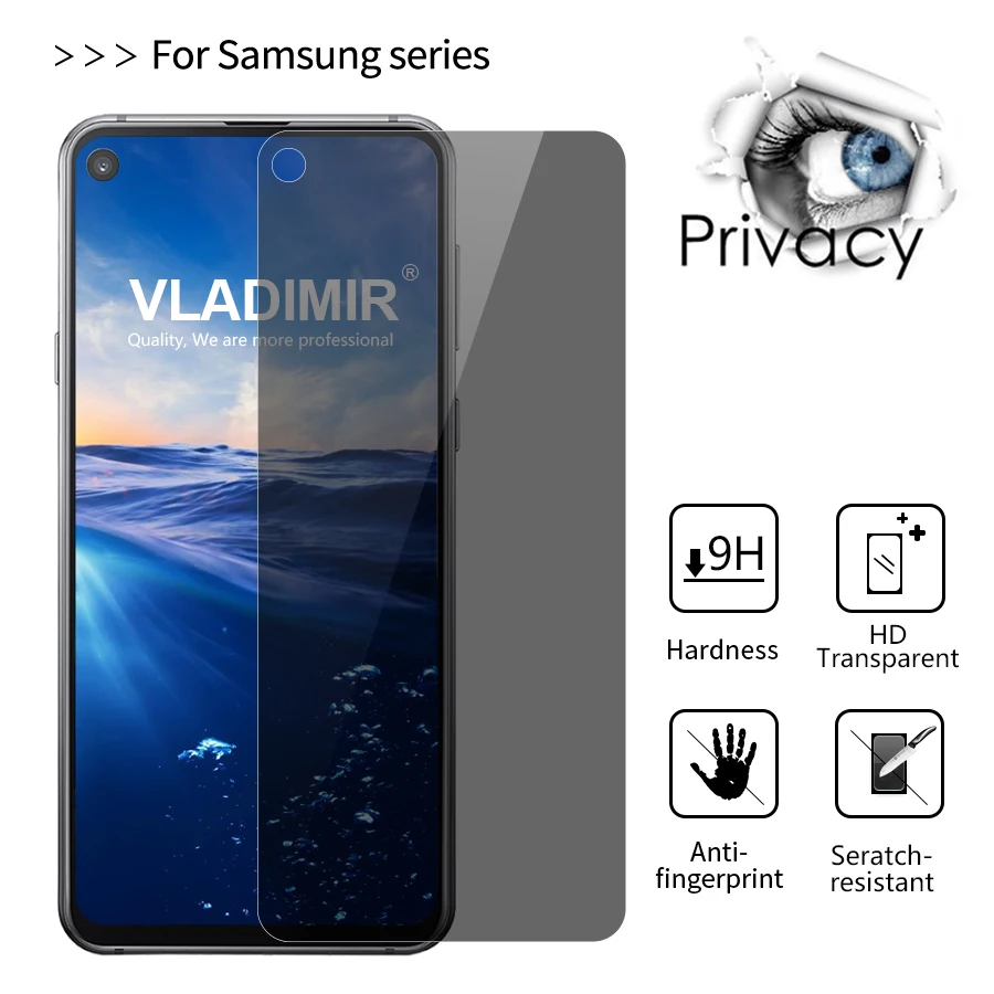 Владимир Анти шпион надежное закаленное стекло для samsung Galaxy A8s A9s A8 A9 Star Pro A7 A6 плюс