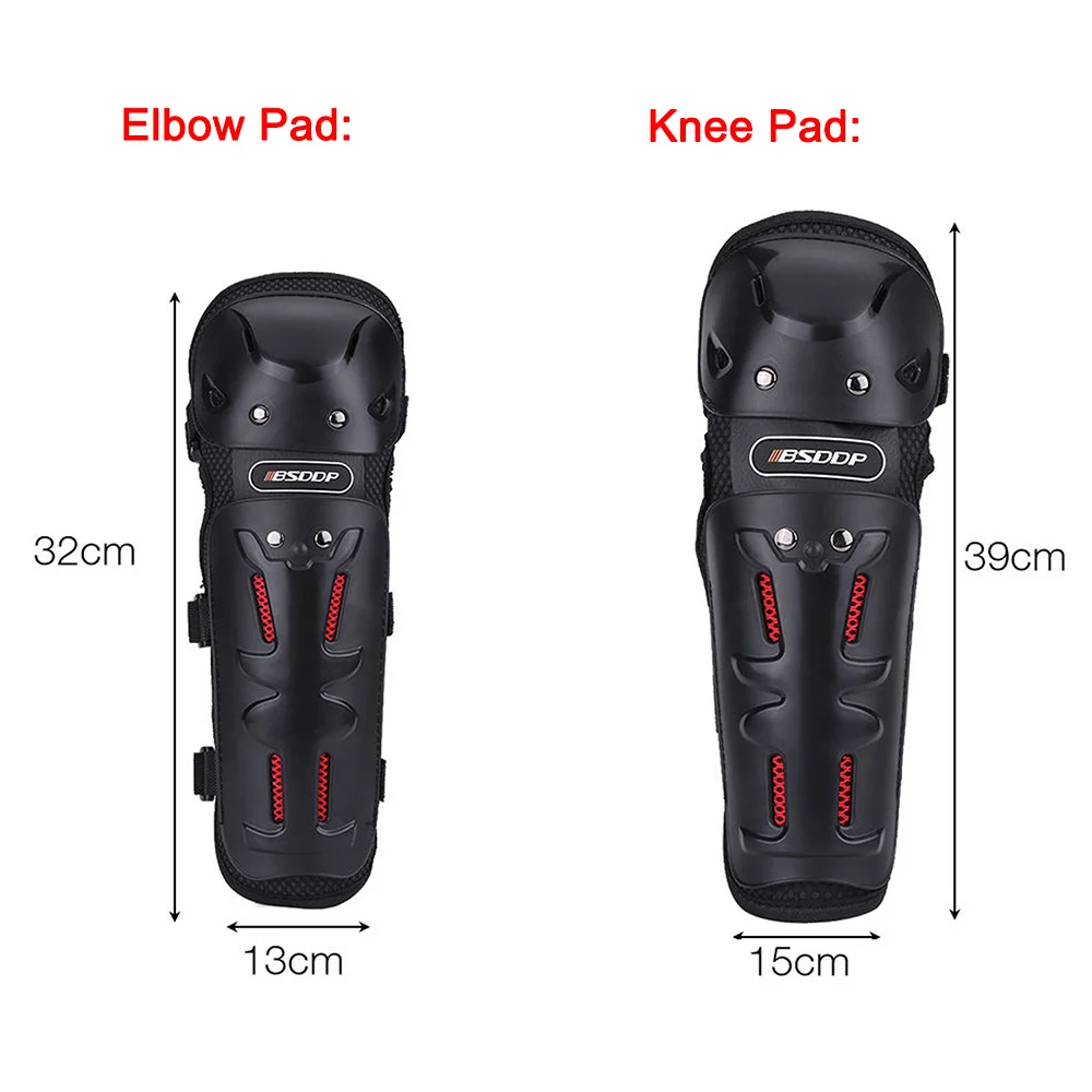 

Motorcycle Riding Knee Pads Motocross Racing Protective Gears Hands and Leg Guards 2 Knee 2 Elbow Protection All Seasons