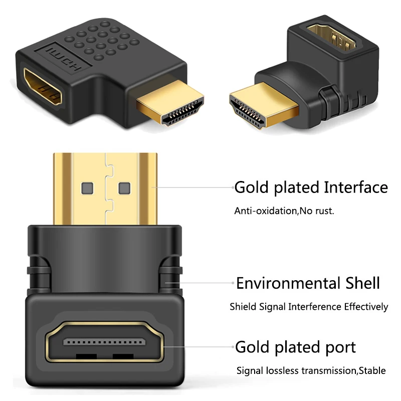 HDMI адаптер Мужской к Женский конвертер переключатель Jack 4 K удлинитель 270 90