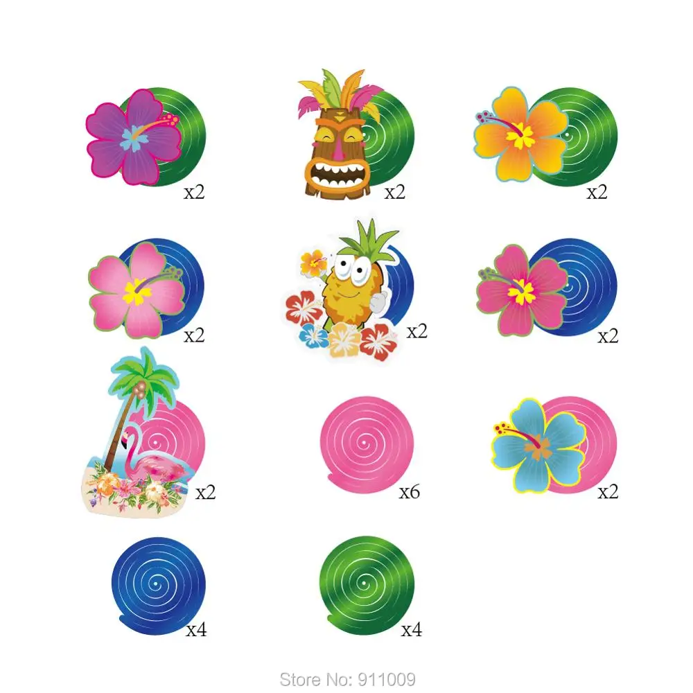 Гавайи вечерние украшения Луна ананас висящая вихревой для детей День рождения