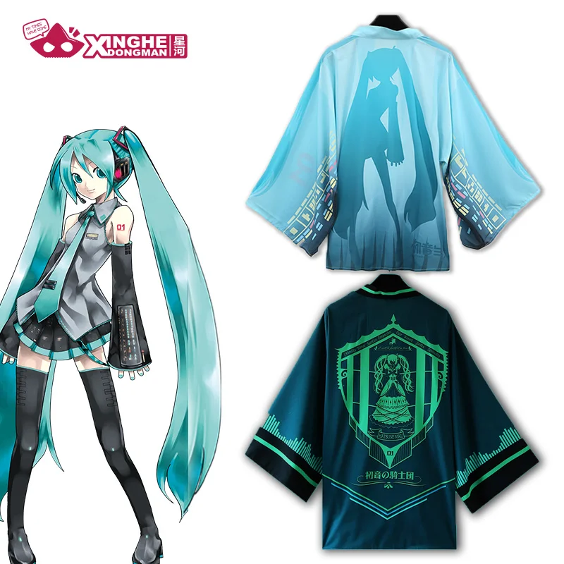 Milky Way Anime Hatsune Miku Haori Traditional Kimono Unisex Girl Harajuku Yukata Fans Lovers' | Тематическая одежда и