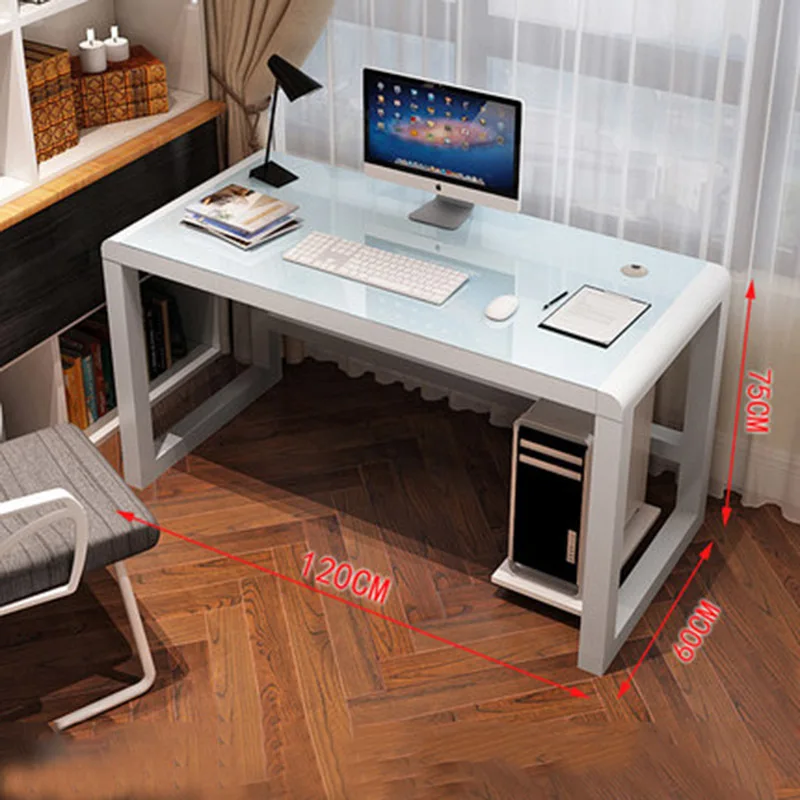 Simple modern computer table tempered glass desk desktop home simple writing | Мебель