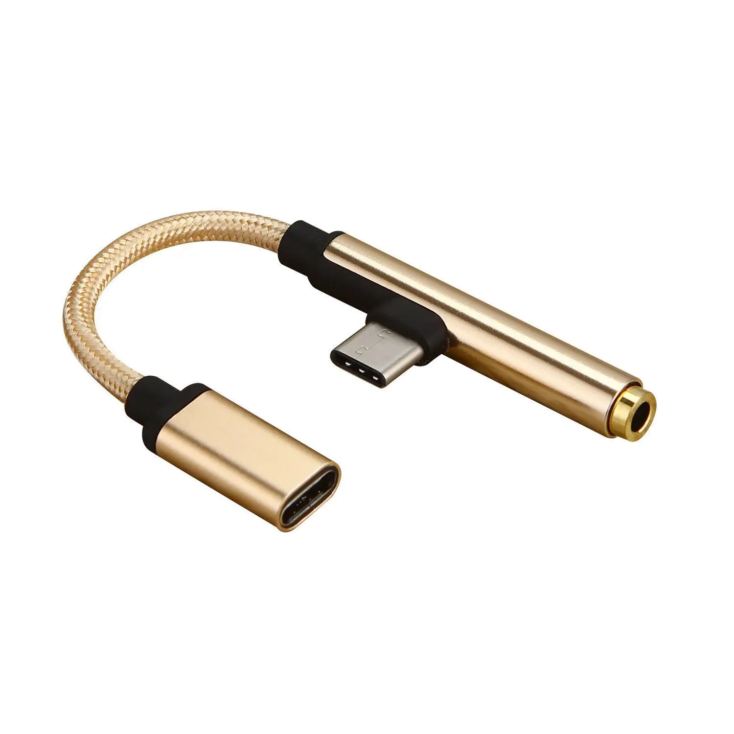 2в1 Type-C для USB-C 3 5 мм разъем Aux кабель наушников адаптер Huawei P20 Xiaomi | Электроника