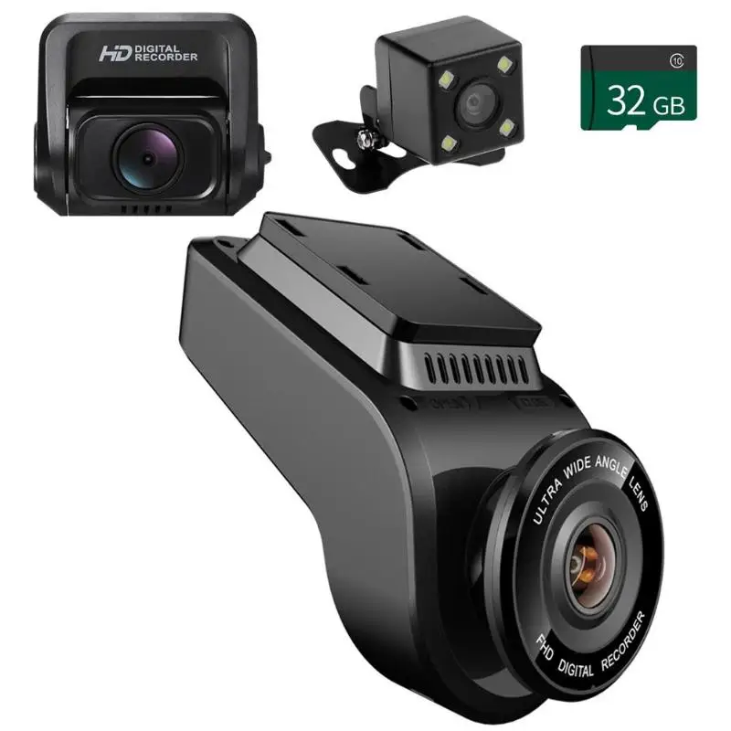 Автомобильный видеорегистратор VODOOL 4K 2160P Ultra HD GPS WiFi с задней камерой 1080P ночного